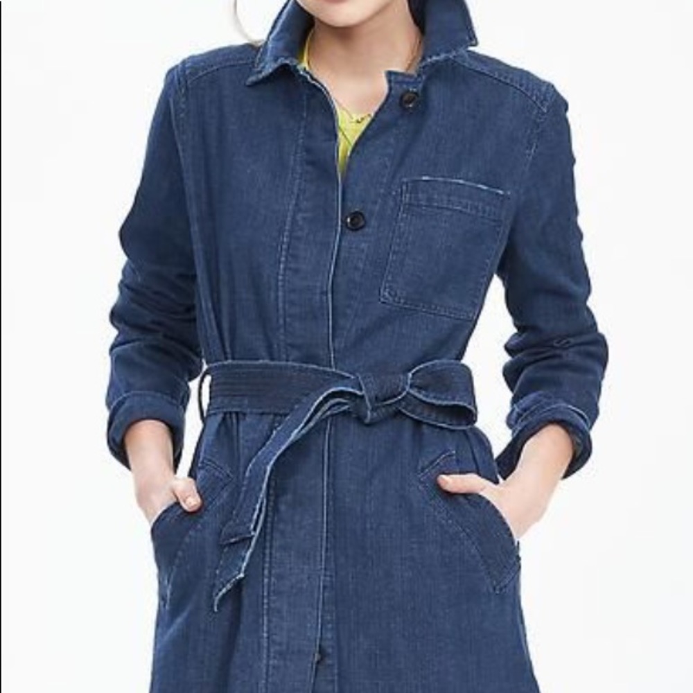 Banana Republic belted denim Coat